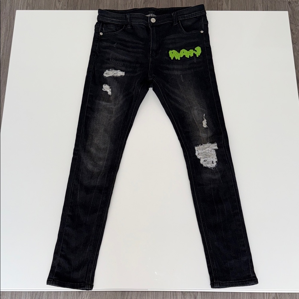 Black Legendary Rawyalty Jeans Size 14
